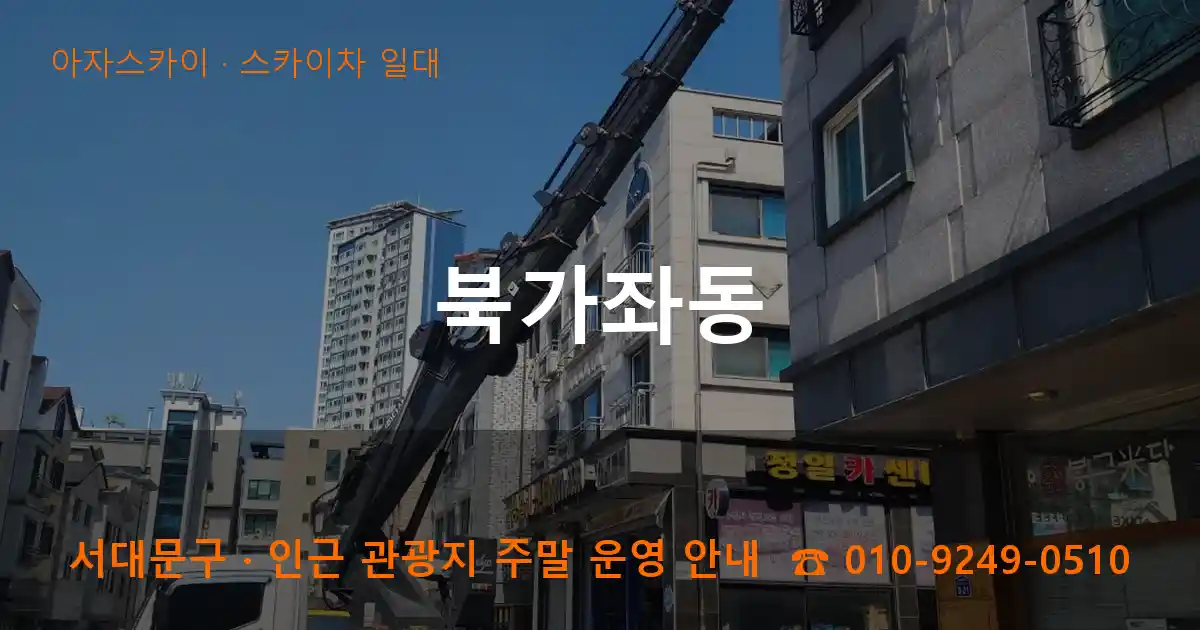 서대문구 북가좌동 스카이차 일대 작업