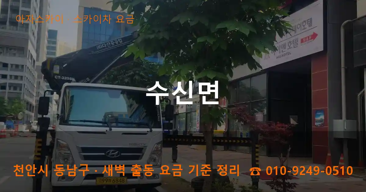 천안 동남구 수신면 스카이차 요금 작업