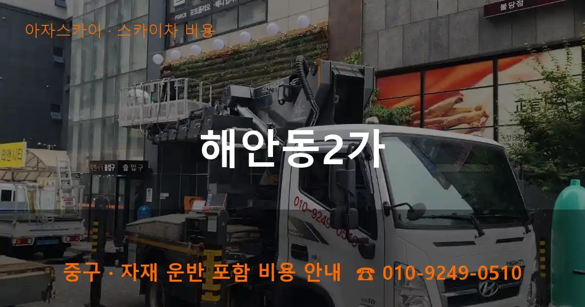 중구 해안동2가 스카이차 비용 작업