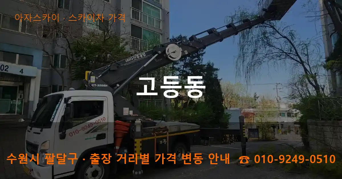 수원 팔달구 고등동 스카이차 가격 작업