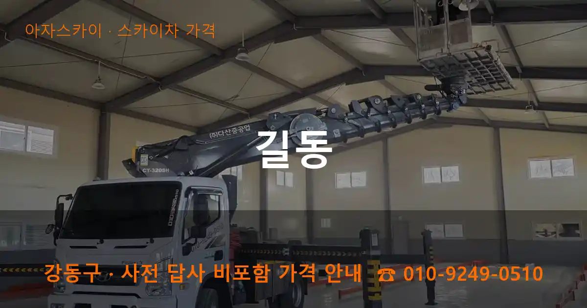 강동구 길동 스카이차 가격 작업