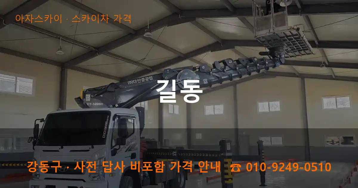 강동구 길동 스카이차 가격 작업