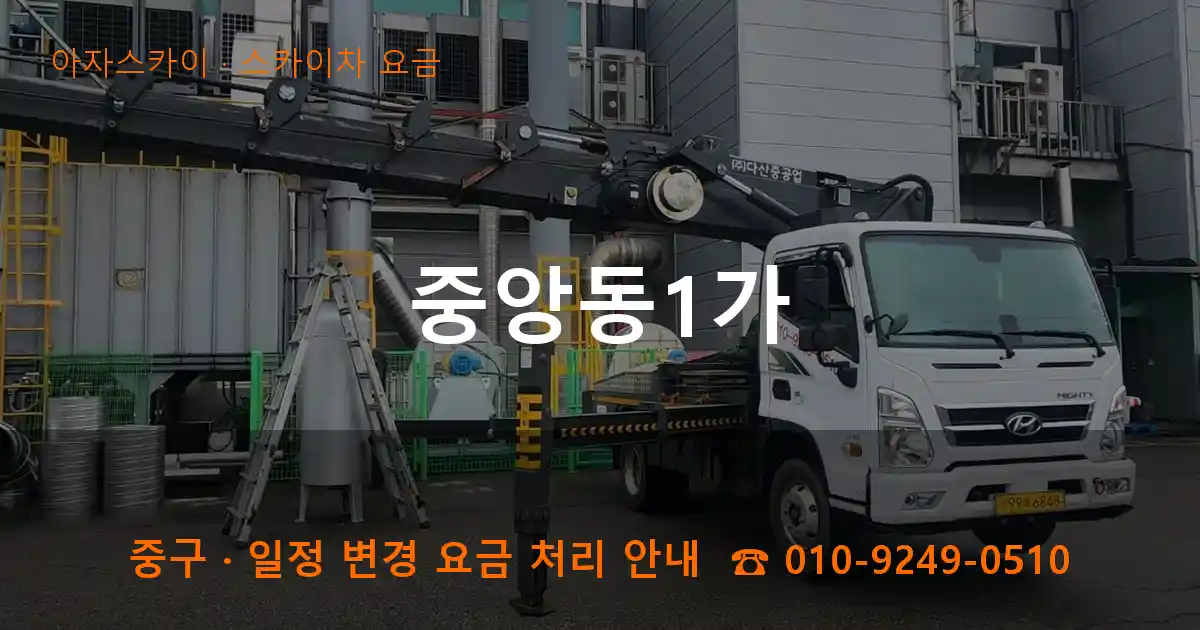 중구 중앙동1가 스카이차 요금 작업