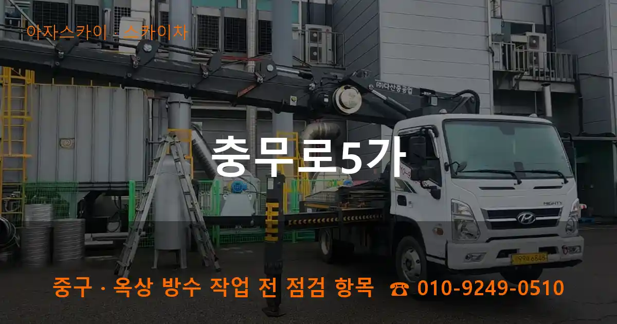 중구 충무로5가 스카이차 작업