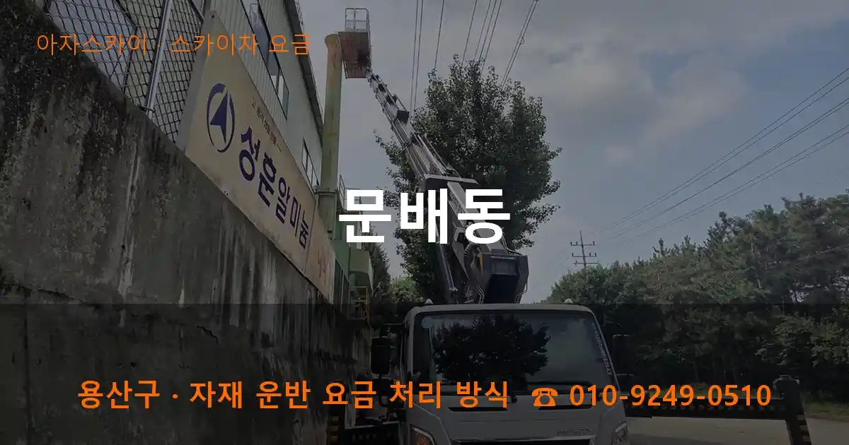 용산구 문배동 스카이차 요금 작업