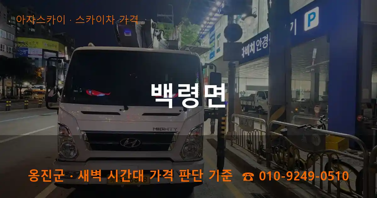 옹진군 백령면 스카이차 가격 작업