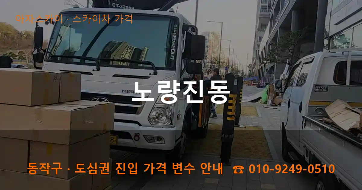 동작구 노량진동 스카이차 가격 작업