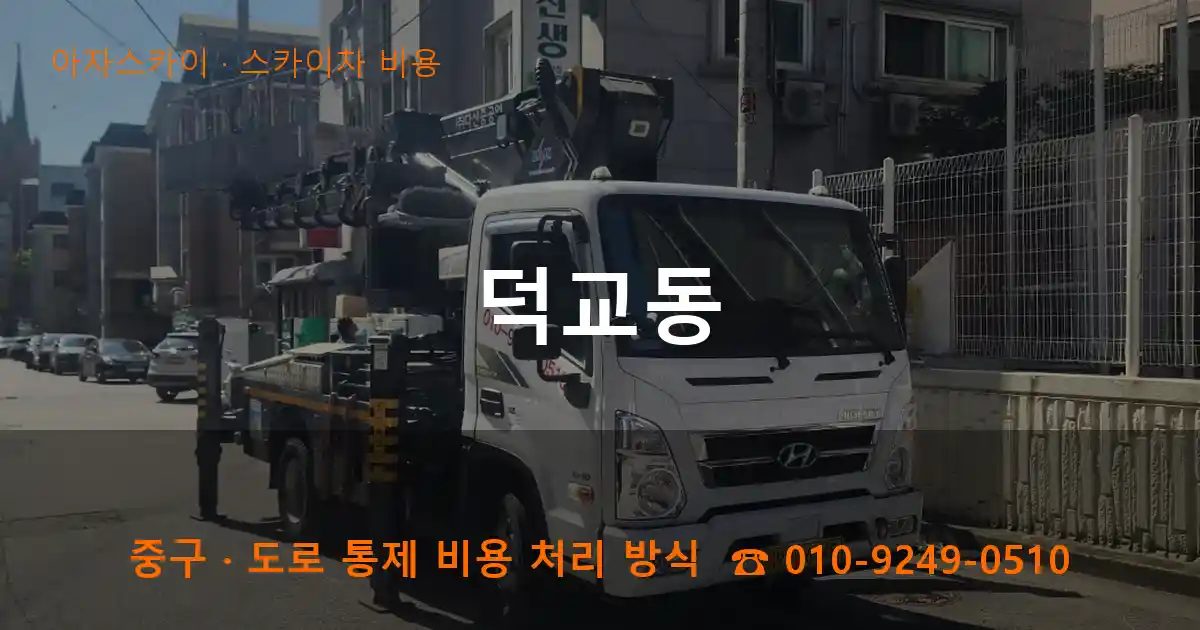 중구 덕교동 스카이차 비용 작업