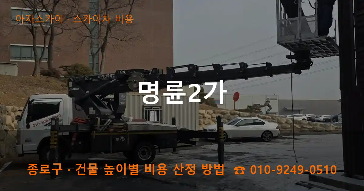 종로구 명륜2가 스카이차 비용 작업