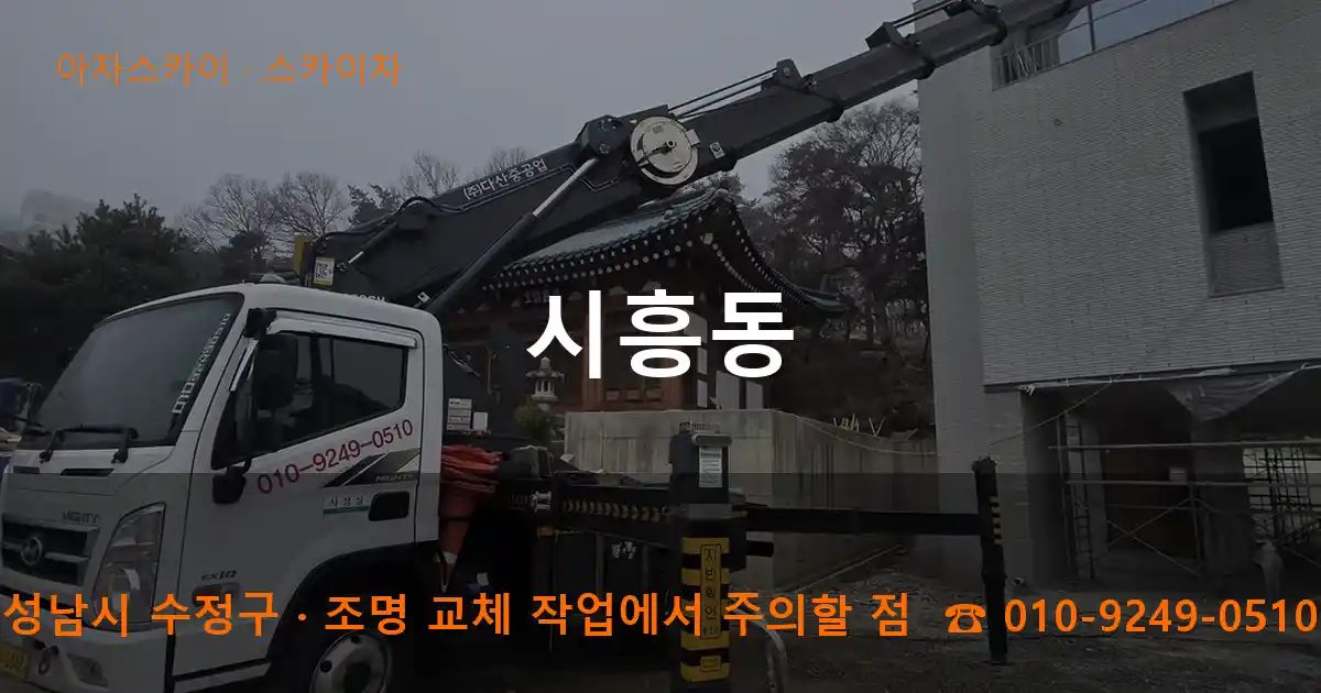성남시 수정구 시흥동 스카이차 작업
