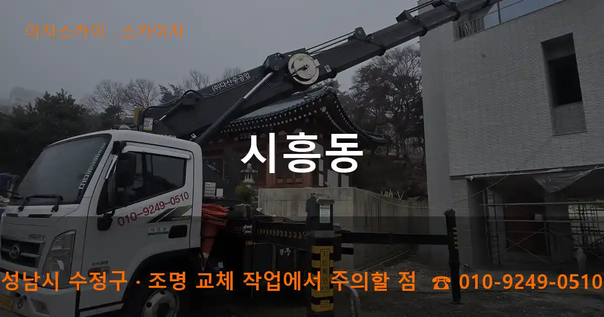 성남시 수정구 시흥동 스카이차 작업