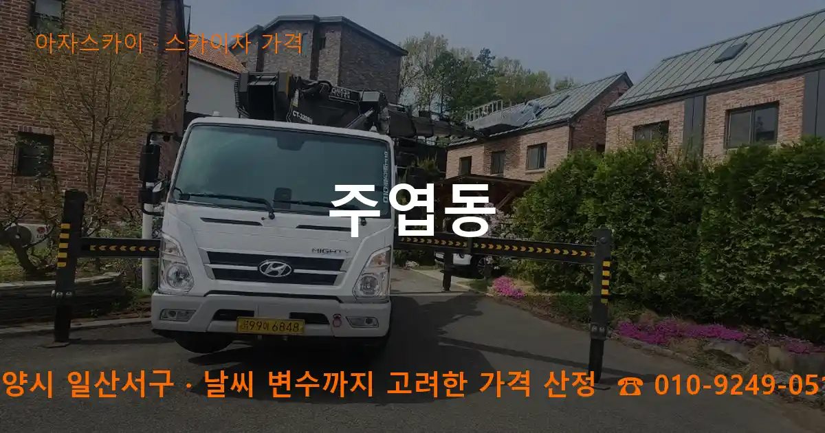 고양시 일산서구 주엽동 스카이차 가격 작업