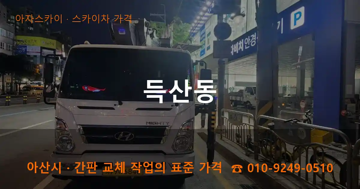 아산시 득산동 스카이차 가격 작업