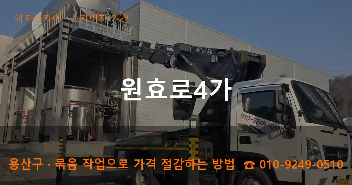 용산구 원효로4가 스카이차 가격 작업