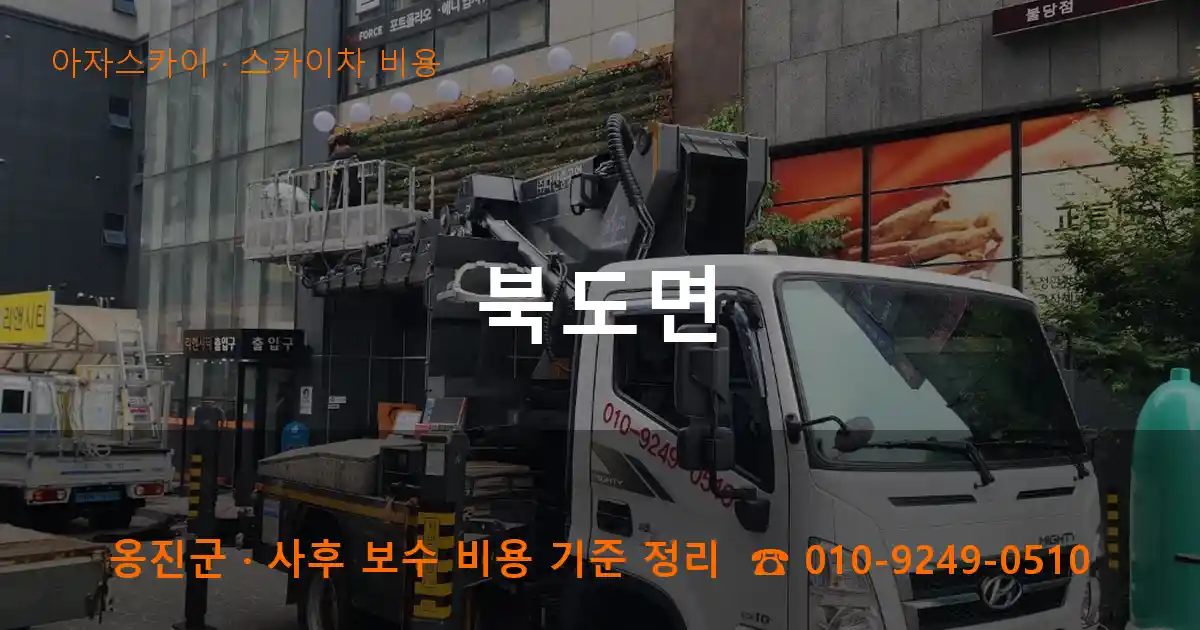 옹진군 북도면 스카이차 비용 작업