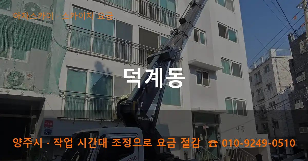 양주시 덕계동 스카이차 요금 작업