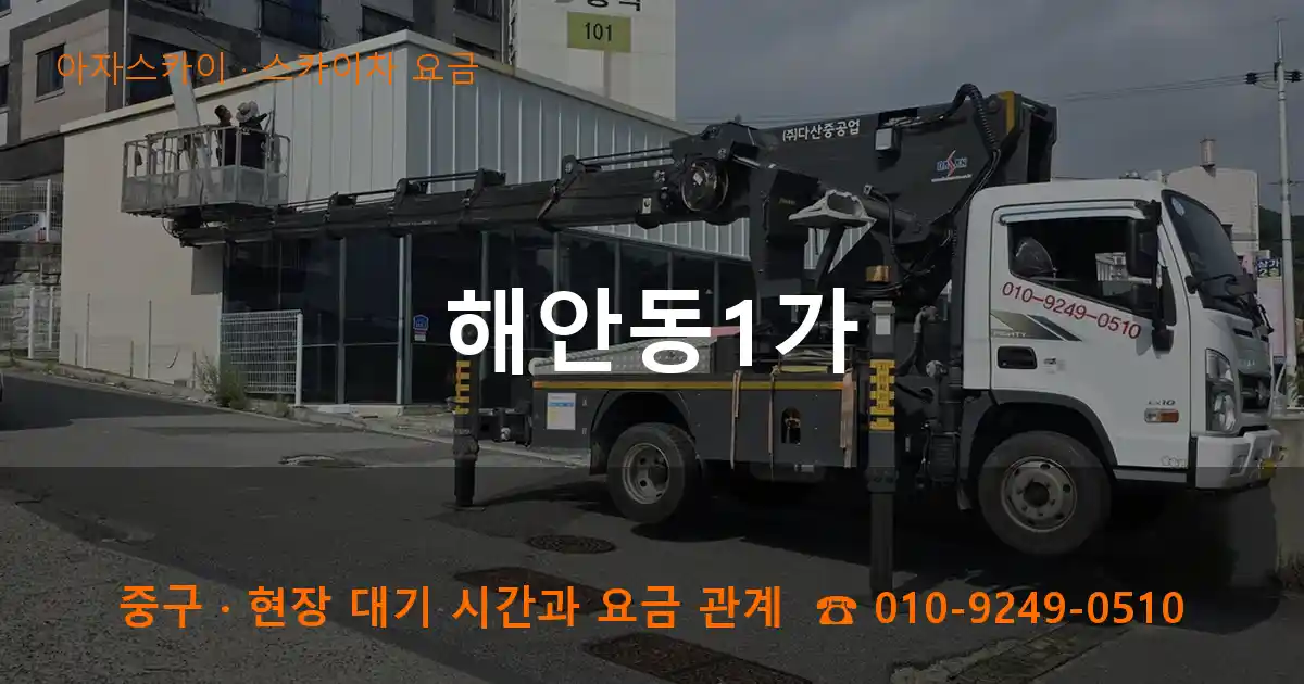 중구 해안동1가 스카이차 요금 작업