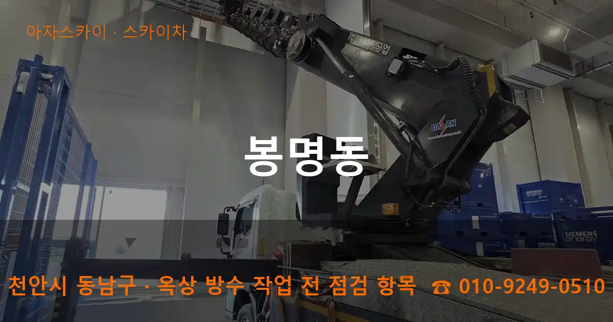 천안시 동남구 봉명동 스카이차 작업