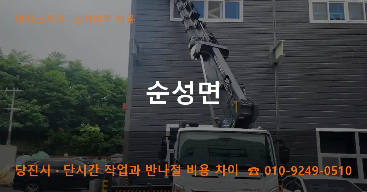 당진시 순성면 스카이차 비용 작업