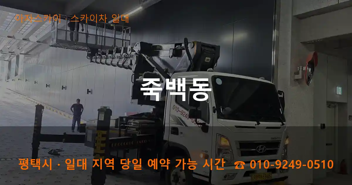 평택시 죽백동 스카이차 일대 작업