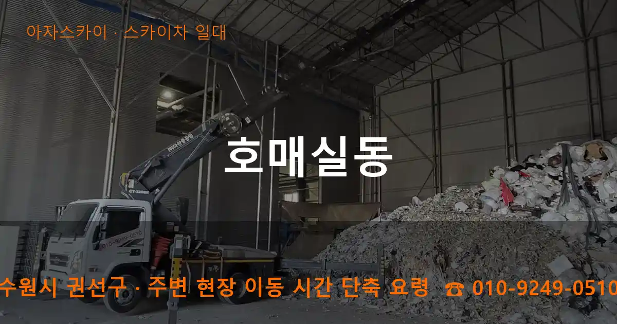 수원시 권선구 호매실동 스카이차 일대 작업