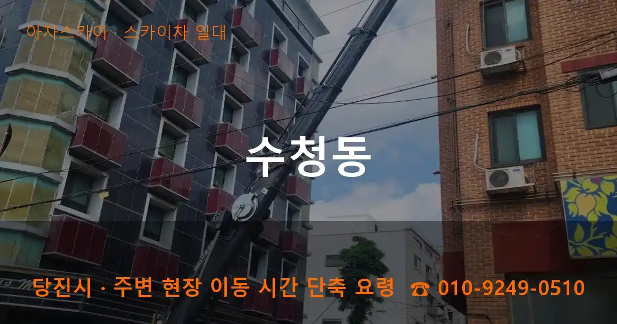 당진시 수청동 스카이차 출장 작업