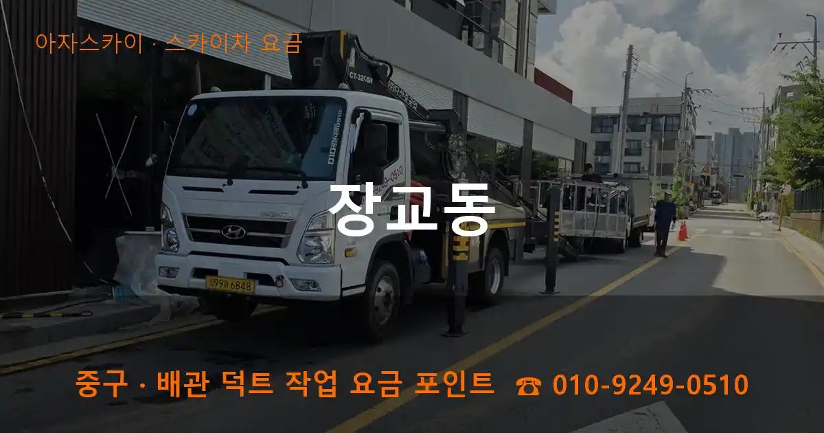 중구 장교동 스카이차 요금 작업