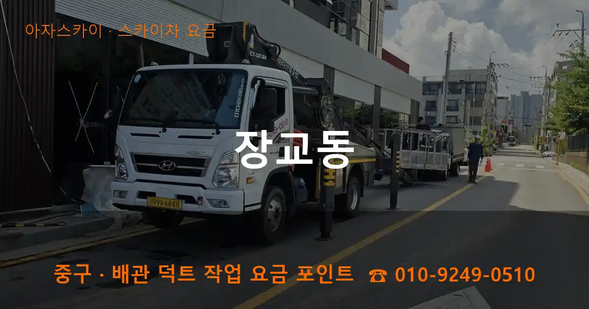 중구 장교동 스카이차 요금 작업