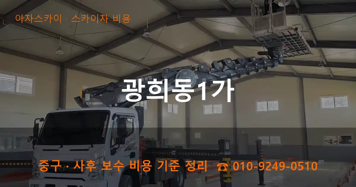 중구 광희동1가 스카이차 비용 작업