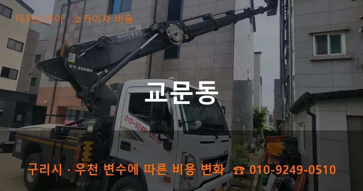구리시 교문동 스카이차 비용 작업