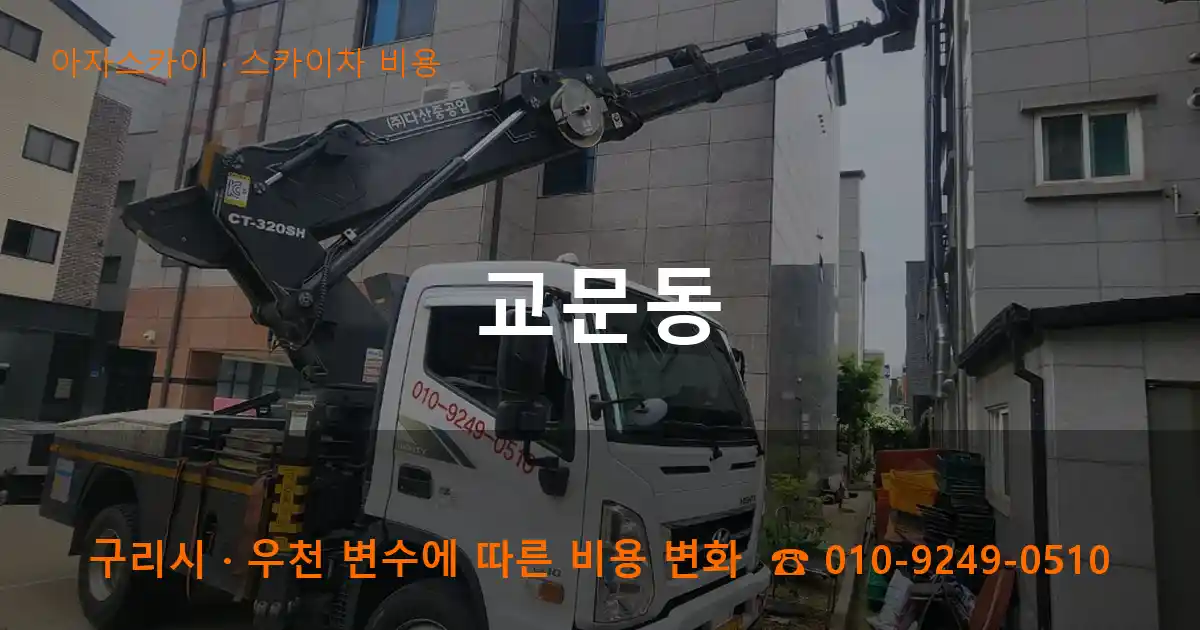 구리 교문동 스카이차 비용 작업