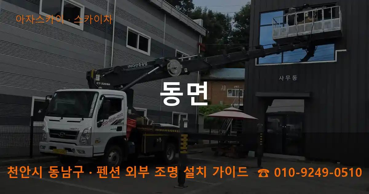 천안시 동남구 동면 스카이차 작업