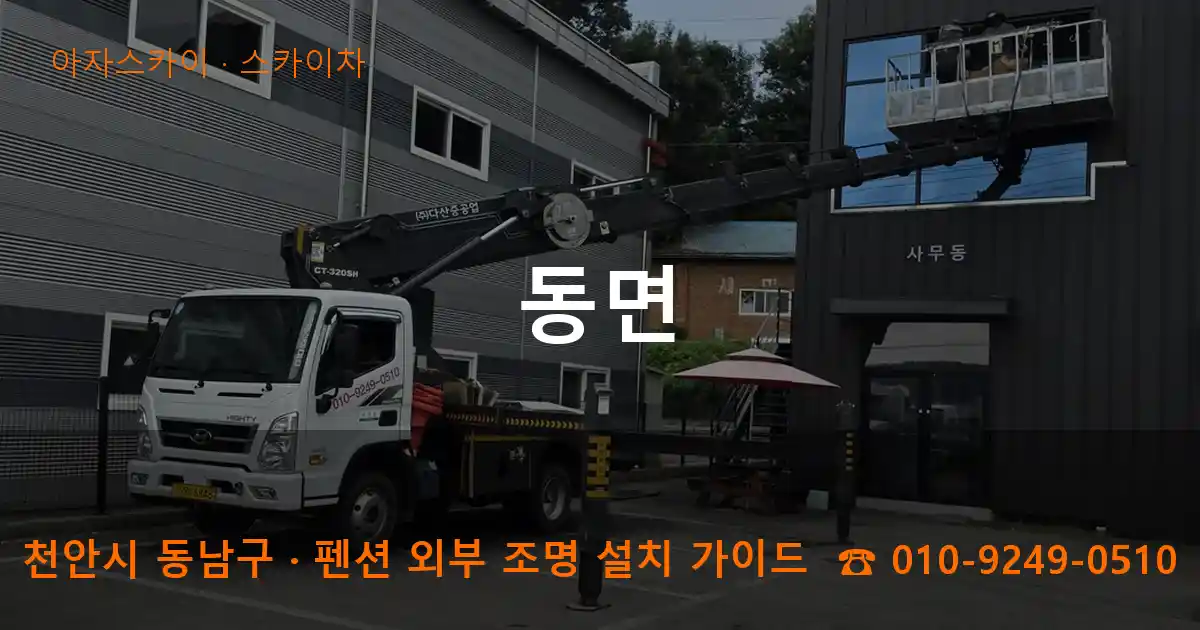 천안 동남구 동면 스카이차 작업