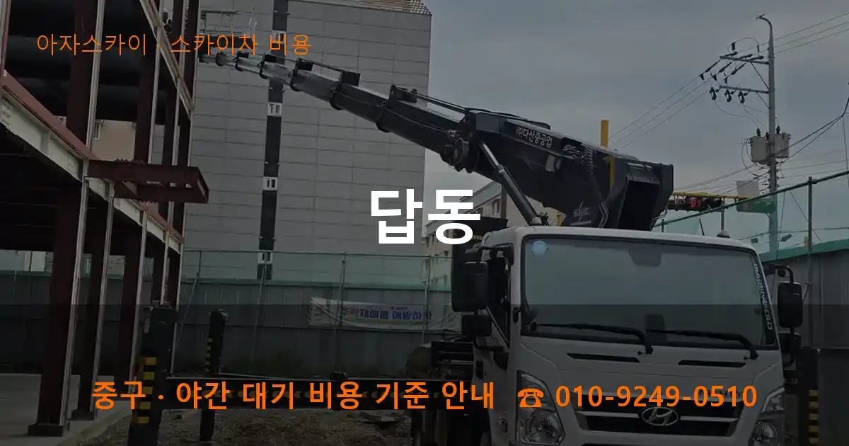 중구 답동 스카이차 비용 작업