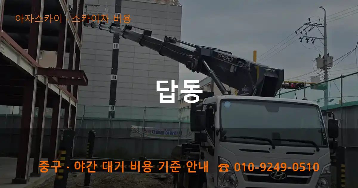 중구 답동 스카이차 비용 작업