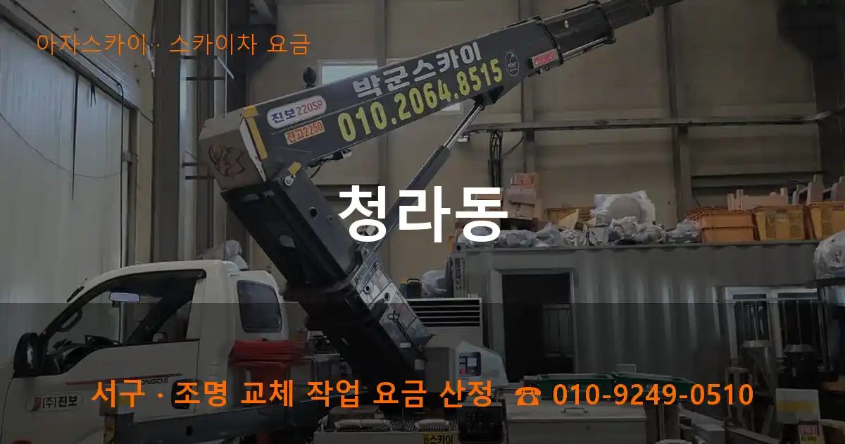 서구 청라동 스카이차 요금 작업