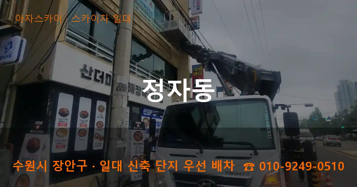 수원 장안구 정자동 스카이차 일대 작업