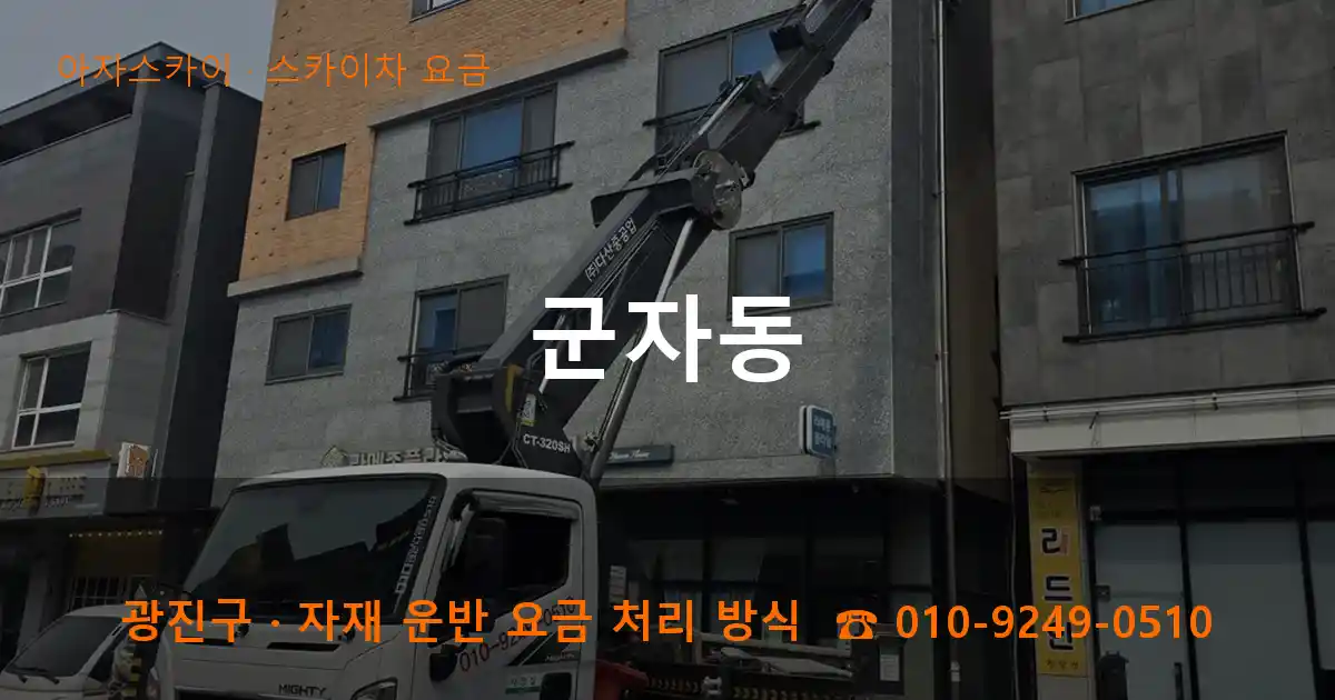 광진구 군자동 스카이차 요금 작업
