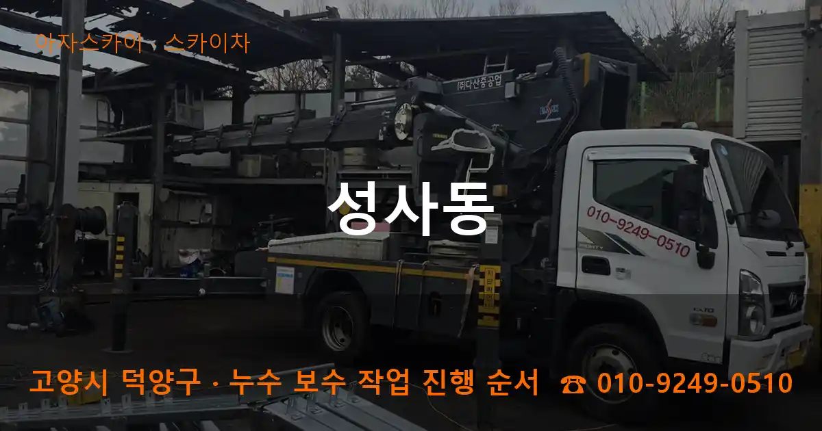 고양시 덕양구 성사동 스카이차 작업