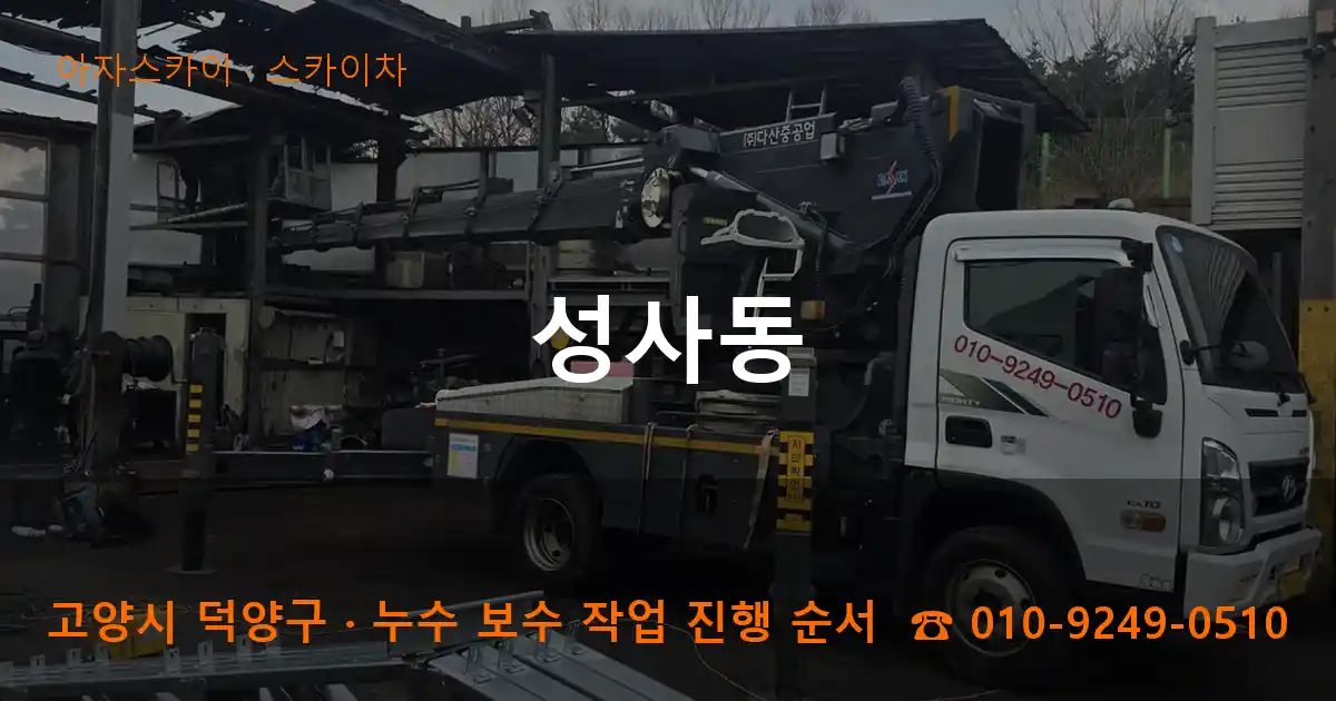 고양 덕양구 성사동 스카이차 작업