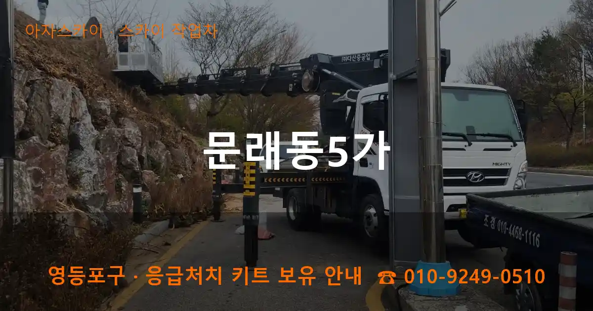 영등포구 문래동5가 스카이 작업차 작업