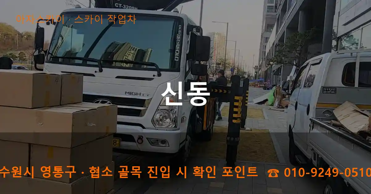 수원시 영통구 신동 스카이 작업차 작업