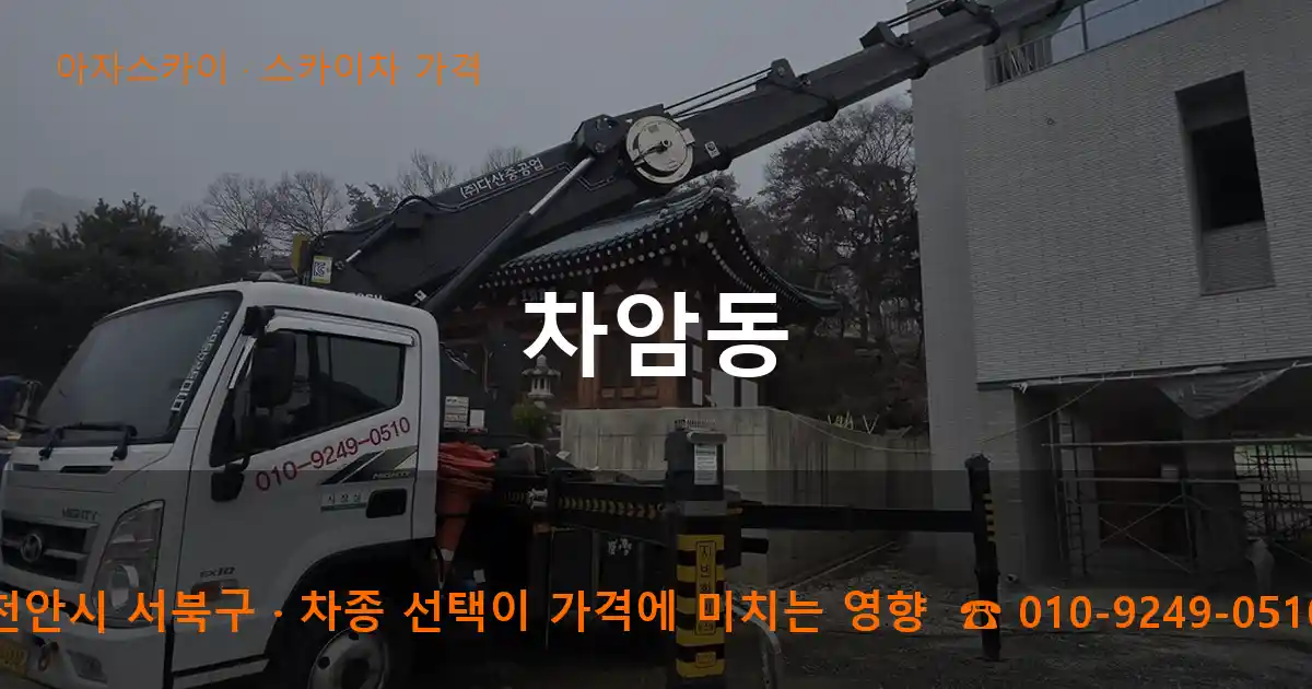 천안시 서북구 차암동 스카이차 가격 작업