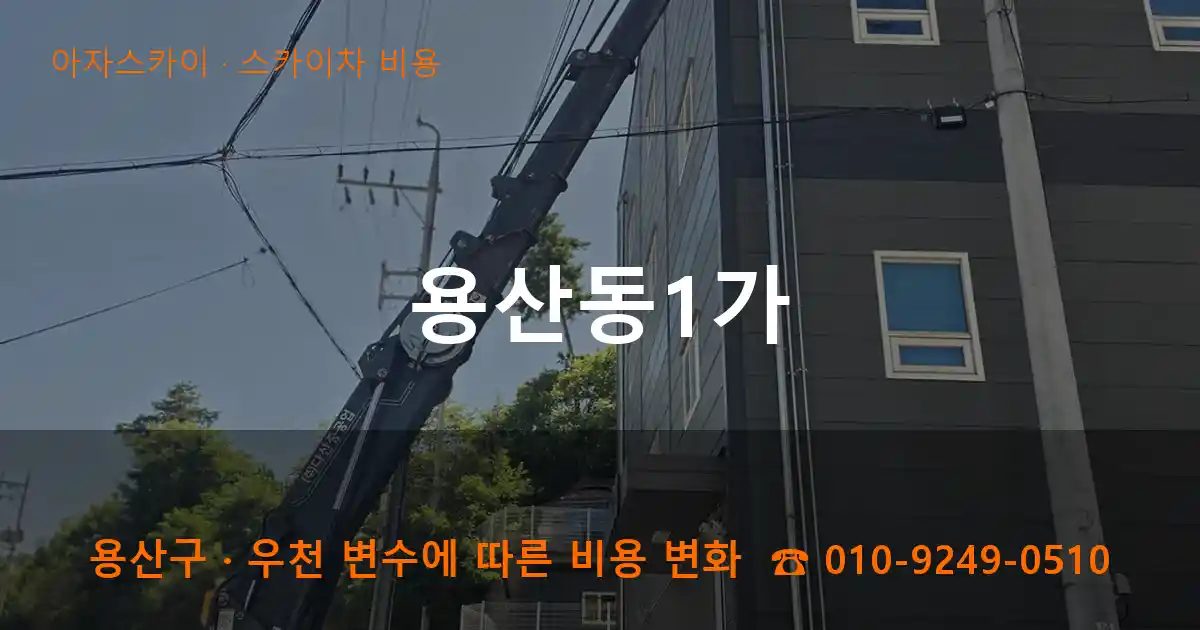 용산구 용산동1가 스카이차 비용 작업