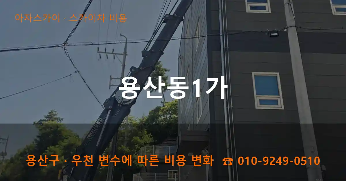 용산구 용산동1가 스카이차 비용 작업