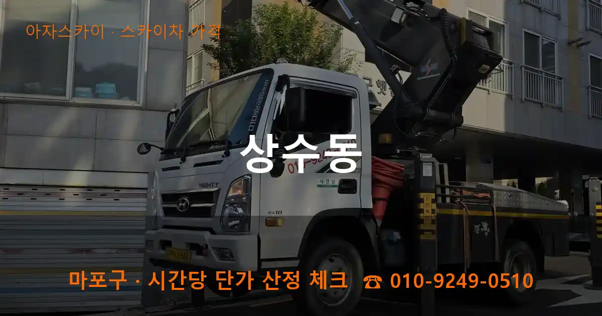 마포구 상수동 스카이차 가격 작업