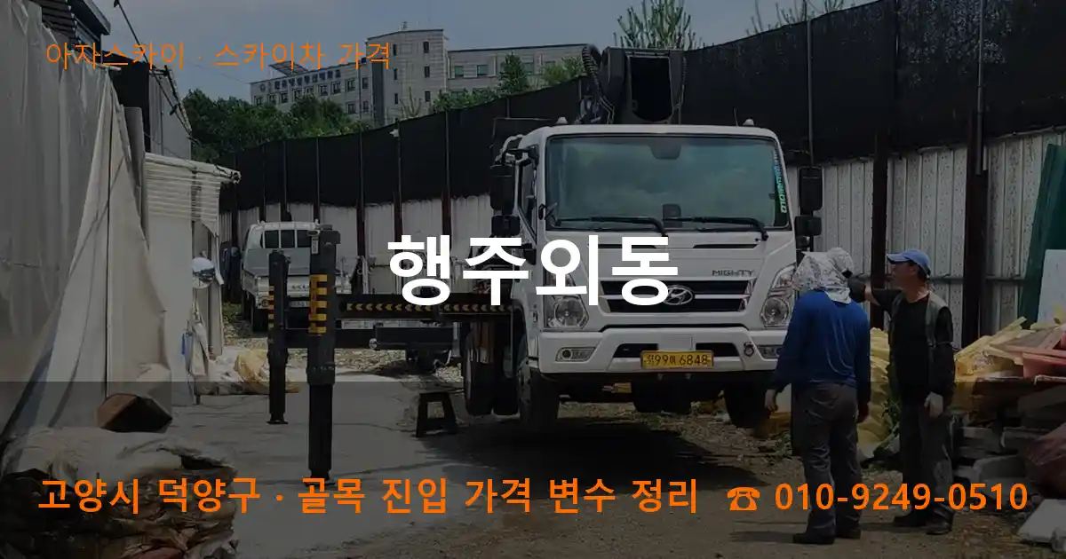 고양 덕양구 행주외동 스카이차 가격 작업