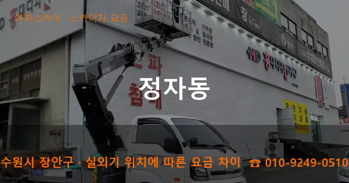수원시 장안구 정자동 스카이차 요금 작업