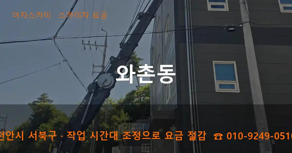 천안시 서북구 와촌동 스카이차 요금 작업