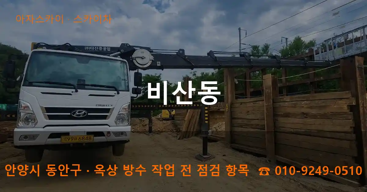 안양시 동안구 비산동 스카이차 작업